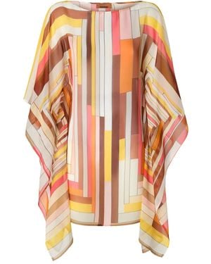 Missoni Geometric-Pattern Mini Dress - Orange