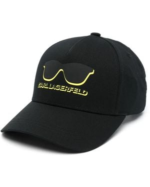 KARL LAGERFELD Logo-Print Cap - Black