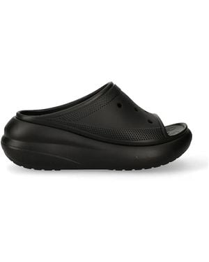 Crocs™ Logo-Embellishment Slides - Black