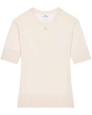 Courreges Camiseta Con Detalle Del Logo - Blanco