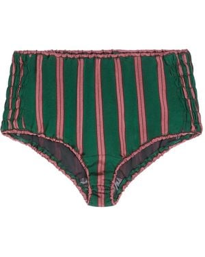Dries Van Noten Striped Micro Shorts - Green