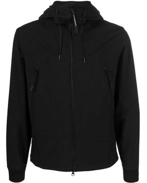C.P. Company Front Zip Jacket With Adjustable Hood - Black