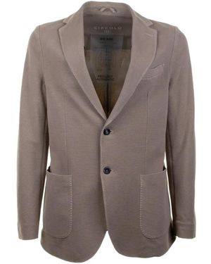 Circolo 1901 Single-Breasted Oxford Blazer - Brown