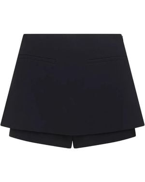 David Koma Kurzer Hosenrock im Layering-Look - Blau