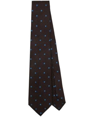 Barba Napoli Cravatta Con Effetto Jacquard - Nero