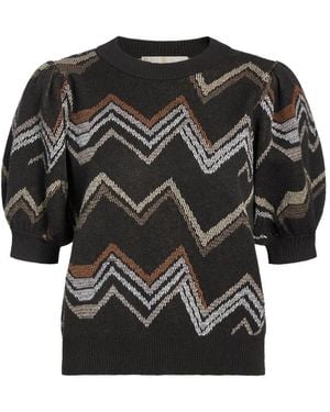 Marie Oliver Maddie Pullover Mit Zickzackmuster - Schwarz