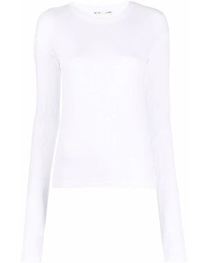 BITE STUDIOS Semi-Sheer Cotton T-Shirt - White