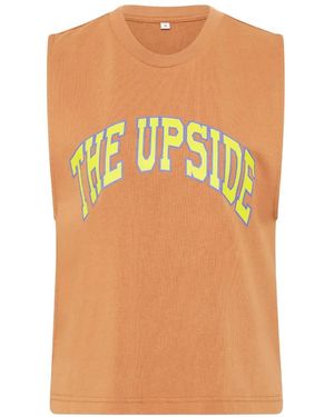 The Upside Dawson Logo-Print Tank Top - Orange
