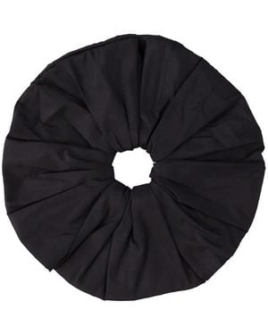 Hai Dupion Frill Scrunchie - Black