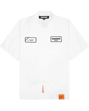 Neighborhood Logo-Patch Shirt - White