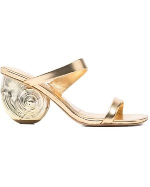 Jonathan Simkhai Textured Heel Sandals - Metallic