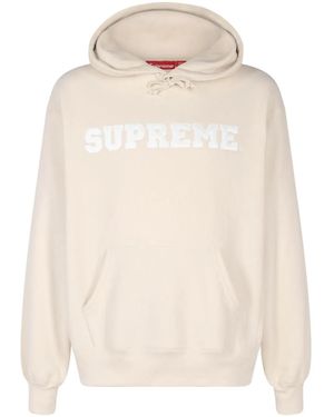 Supreme ロゴアップリケ パーカー - ナチュラル