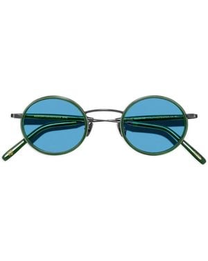 Moscot Lunettes De Soleil #C À Monture Ronde - Bleu