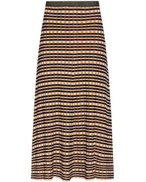 Ulla Johnson Amal Checked Jacquard Skirt - Black