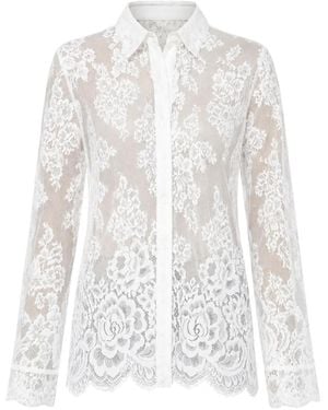 CISSA The Classic Floral-Lace Shirt - White