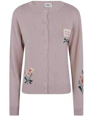 Weekend by Maxmara Cárdigan Con Bordado Floral En Intarsia - Rosa