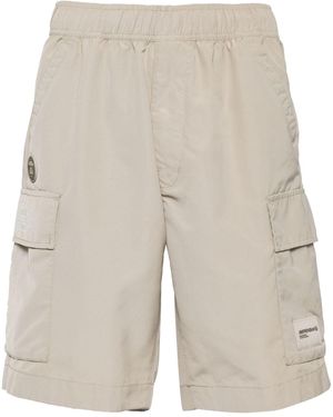 Aape By A Bathing Ape Logo-appliqué Cargo Shorts - Natural