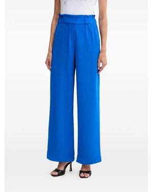 Morgan Pantalones Con Cinturilla Elástica - Azul