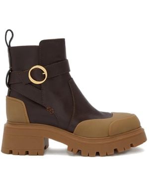 Odissi Botas Ornella Con Hebilla - Marrón