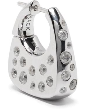 Maria Black Tote Flash Earring - White