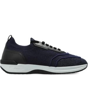 Brioni Baskets À Empiècements - Blue