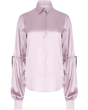 Nina Ricci Bow-Satin Shirt - Pink