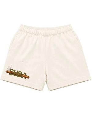 Melt Shorts Cuba Con Stampa Grafica - Neutro