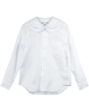 Comme des Garçons Chemise À Volants - Blanc