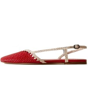 Hereu Rondaia Flat Pumps - Red
