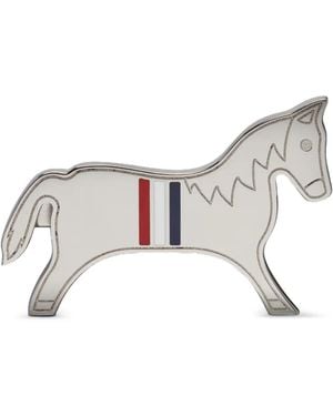 Thom Browne Lunar New Year Sterling Horse Tie Bar - Metallic