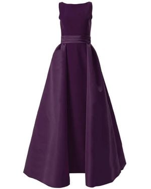 Carolina Herrera Column Overskirt Gown - Purple