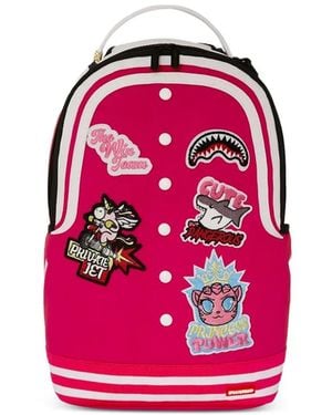 Sprayground Varsity Dlx Appliqué-Details Backpack - Pink