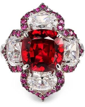 Anabela Chan Lotus Ring Mit Rubin - Rot