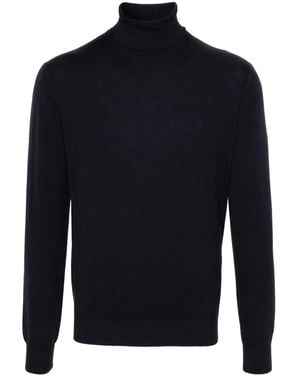 Dell'Oglio Roll-Neck Wool Blend Jumper - Blue