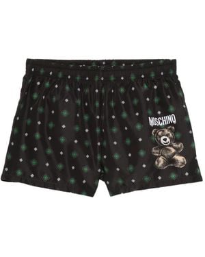 Moschino Short De Bain À Ceinture Élastiquée - Black