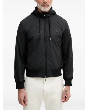 ARMANI EXCHANGE Hooded Logo-Print Jacket - Black