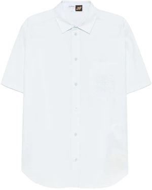 Loewe X Paula's Ibiza Anagram-Embroidered Short-Sleeve Shirt - White