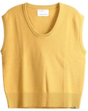 Extreme Cashmere N°512 Angele Fine-Knit Sleeveless Vest - Yellow