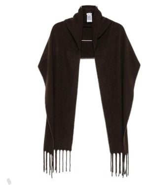 Destin Fringe-Trimmed Bouclé Scarf - Black
