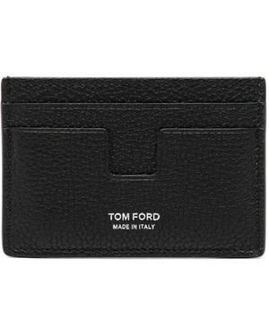 Tom Ford Kartenetui Aus Gekörntem Leder - Schwarz