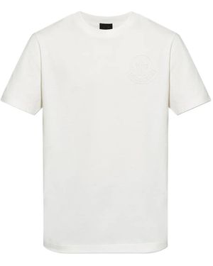 Moncler Logo-Embossed Cotton T-Shirt - White