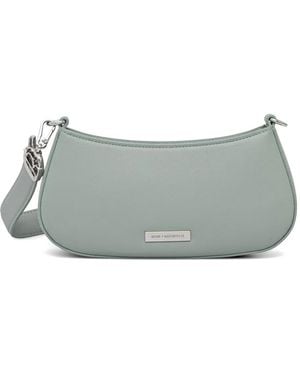 KARL LAGERFELD Logo-Plaque Shoulder Bag - Grey