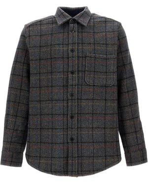 Portuguese Flannel Type Patch-Pocket Flannel Shirt - Black