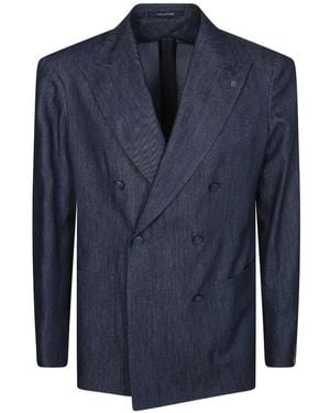 Tagliatore Veste Croisée À Revers Pointus - Blue