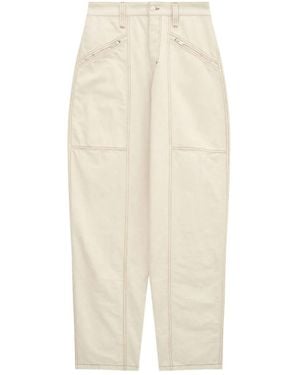 Isabel Marant Fanny Zip-Pocket Jeans - White