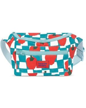 Favorite People Borsa La Cantina A Quadri - Bianco