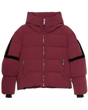 Fusalp Barsy Ii Quilted Velvet-Paneled Ski Jacket - Red