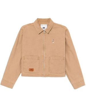 Chocoolate Logo-Embroidered Jacket - Natural