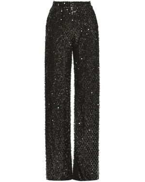 Oscar de la Renta Sequinned Trousers - Black