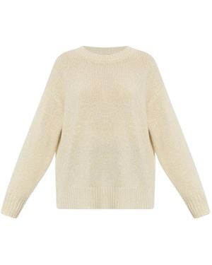 Lisa Yang Joyje Ribbed-Trim Sweater - Natural